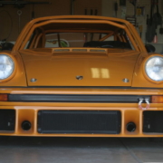 Front shot of a 1978 Porsche 930 track car wired with the Infinitybox system