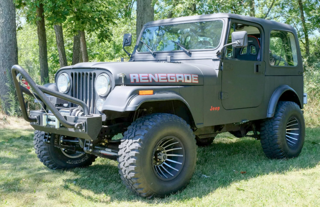 Picture of a 1979 Jeep CJ7 wired with the Infinitybox system