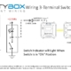 Image showing how to wire a switch with an Indicator Light to the Infinitybox MASTERCELL
