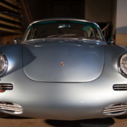 Front shot of a 1965 Porsche 356C wired with the Infinitybox system.