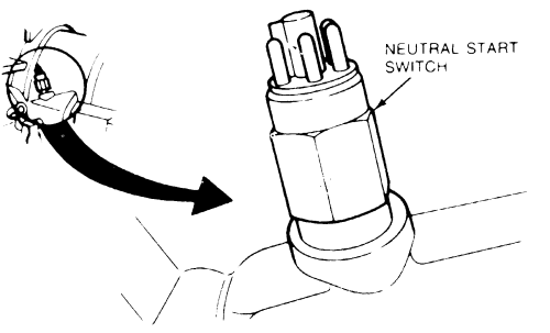Sketch of the Reverse/Neutral Safety Switch Connector on a Ford AOD Transmission