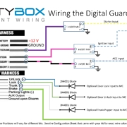 Picture of Infinitybox wiring diagram showing to to wire the Digital Guard Dawg PBSII