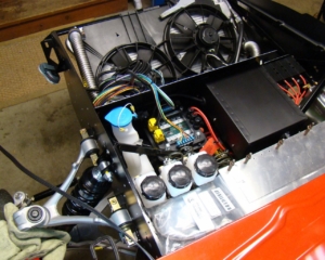 Front POWERCELL in Factory Five GTM wired with Infinitybox System.