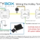 Picture of Infinitybox wiring diagram showing how to wire the Holley Terminator with the 20-Circuit Kit.
