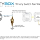 Picture of wiring diagram showing how to wire a trinary switch into the cooling fan circuit with the Infinitybox system